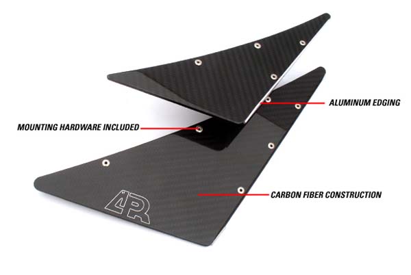 APR Carbon front bumper canards WRX 02 up