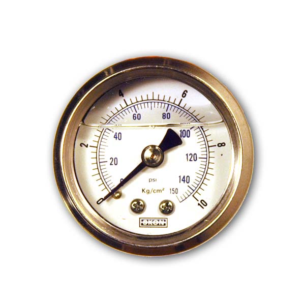Fuel pressure gauge 1/8 NPT Liquid Filled