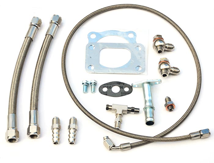 Turbo oil and water line kit Garrett BB turbo (GT3582R, GT3037R etc) universal V2