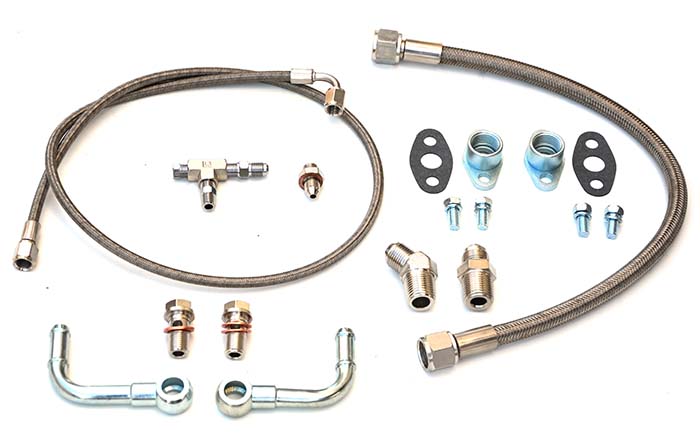 Turbo oil and water line kit Garrett BB turbo (GT3582R, GT3037R etc) universal
