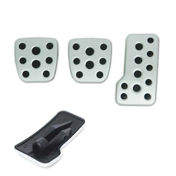 Brushed alloy pedals - set of 3 (Manual)